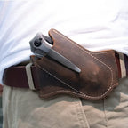 PU Leather Folding Knife Sheath – Anti-Scratch Belt Holder for Camping Tools