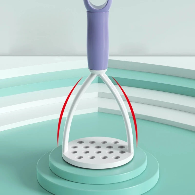 Potato Masher and Peeler Tool – Plastic Kitchen Crusher for Fruit Vegetables