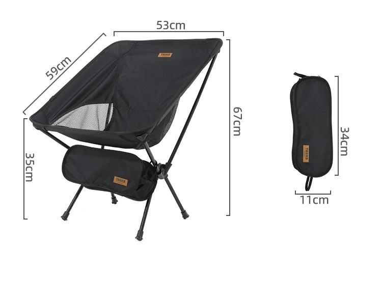 Foldable Camping Chair – Lightweight Moon Chair for Backpacking and Beach