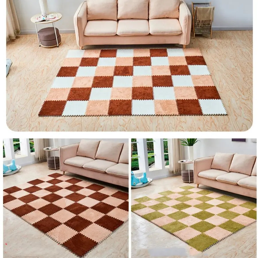 Soft Foam Patchwork Play Mats – Interlocking Carpet Tiles for Kids Rooms