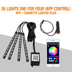 RGB LED Car Interior Light – Wireless Music Control for Auto Atmosphere