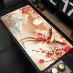 Wave and Sushi Desk Mat – Non-Slip Rubber Mouse Pad for Office and Gaming
