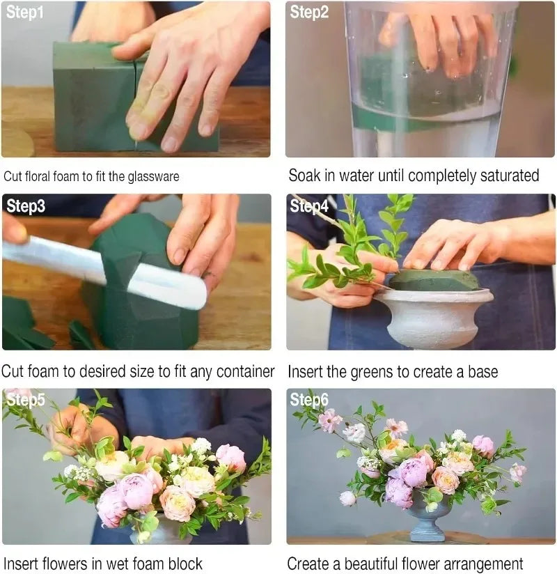 Floral Foam Blocks – Wet Absorbent Bricks for Wedding and Home Floral Decor