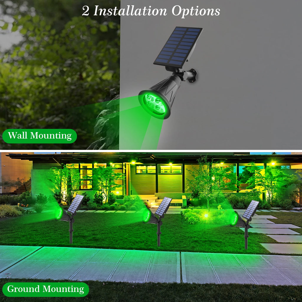 Green LED Solar Spotlight – Waterproof Outdoor Garden Light for Landscape
