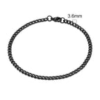 Stainless Steel Cuban Link Bracelet – 3-11mm Biker Jewelry for Men and Women