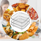 Stackable Air Fryer Rack – Stainless Steel Tray for Oven Cooking