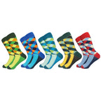 Colorful Cotton Crew Socks – Patterned Funny Dress Fashion for Men