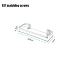 Tempered Glass Wall Shelf – Bathroom Storage Organizer for Shower Accessories