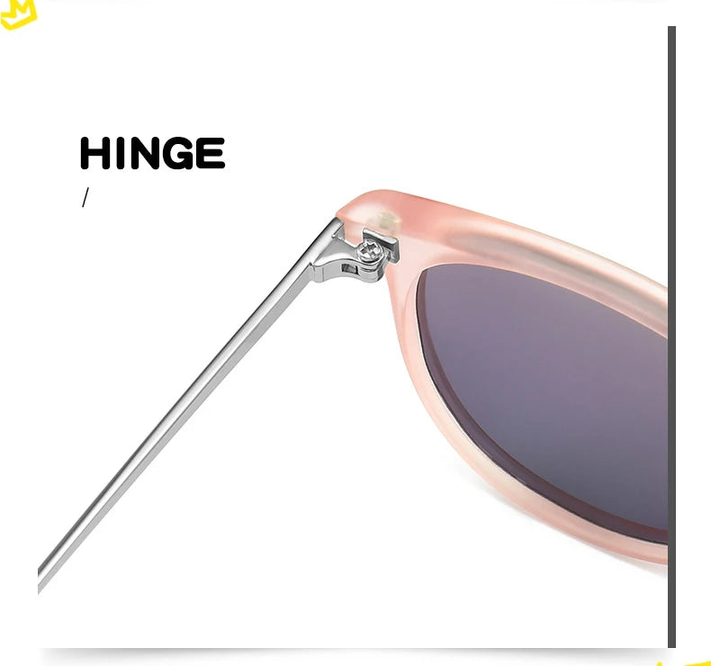 Vintage Round Kids Sunglasses – Polarized Metal UV400 Eyewear for Outdoor Play