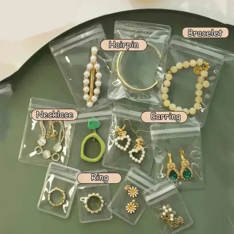 Transparent PVC Zip Jewelry Pouches – Anti-Oxidation Bags for Storage