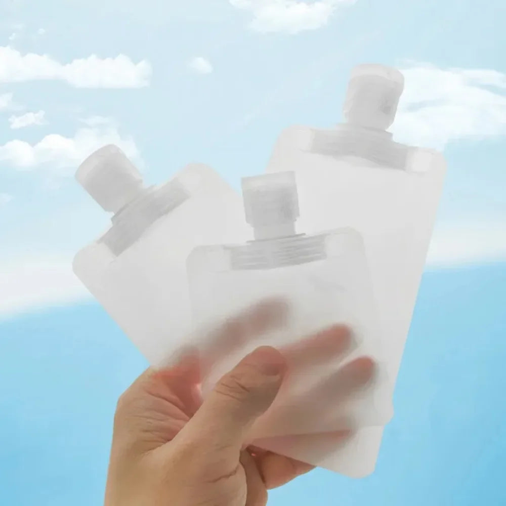 Refillable Travel Squeeze Pouches – Leakproof Toiletry Bags for Liquid Storage