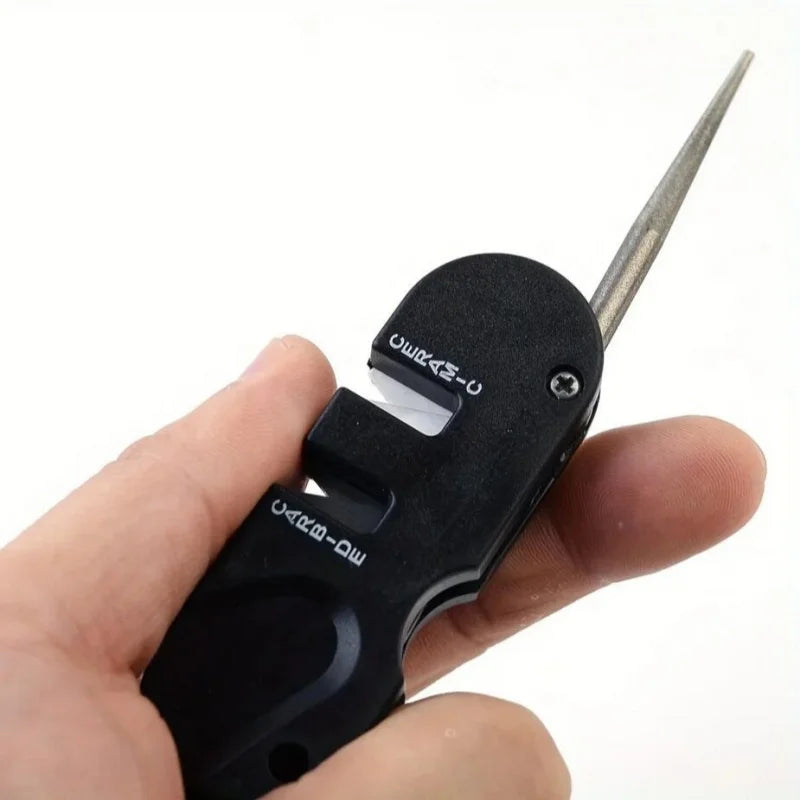 Portable Tungsten Carbide Sharpener – Ceramic Knife Tool for Outdoor Camping