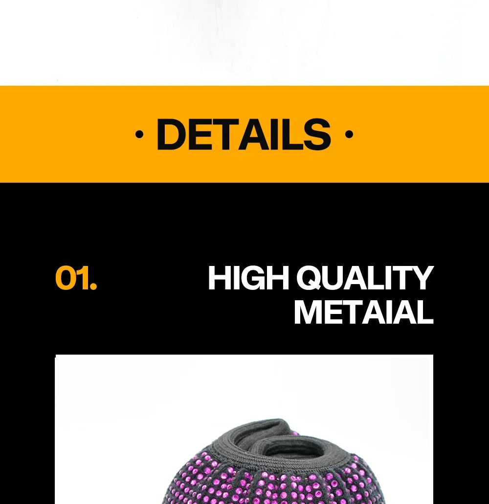 Crystal Rhinestone Steering Wheel Cover – Sparkling Auto Interior Decoration