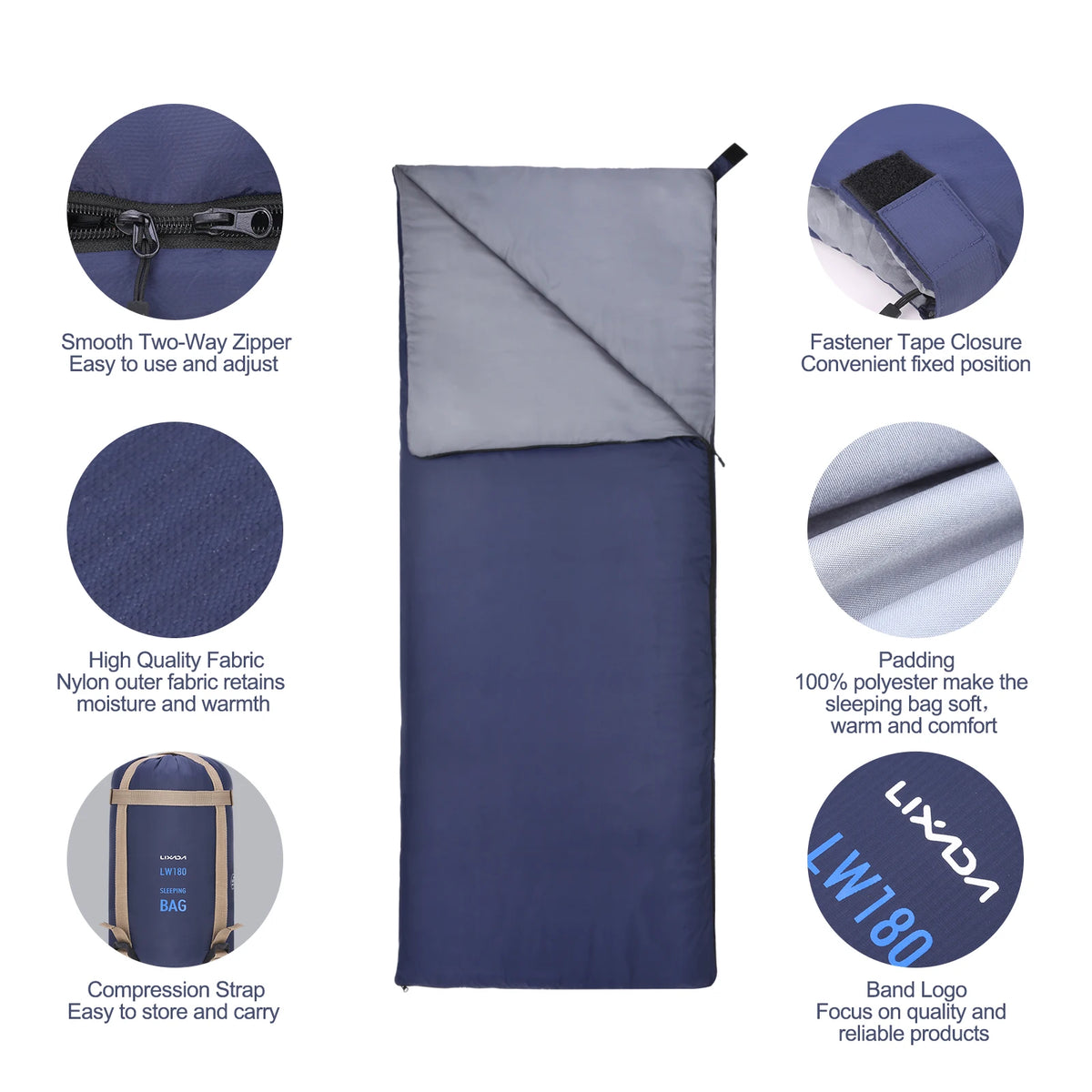Ultralight Envelope Sleeping Bag – Compact Portable Gear for Camping Travel