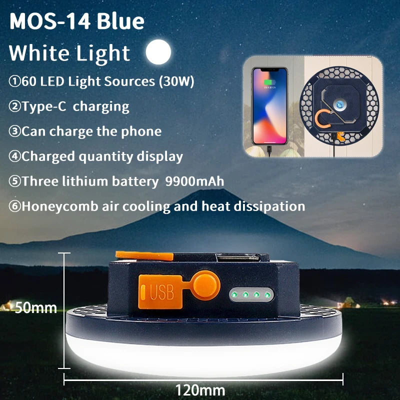 Rechargeable LED Camping Lantern – Magnetic Portable Light for Outdoor Tent
