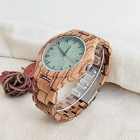 Vintage Wooden Wristwatch – Personalized Leather Strap for Birthday Gift