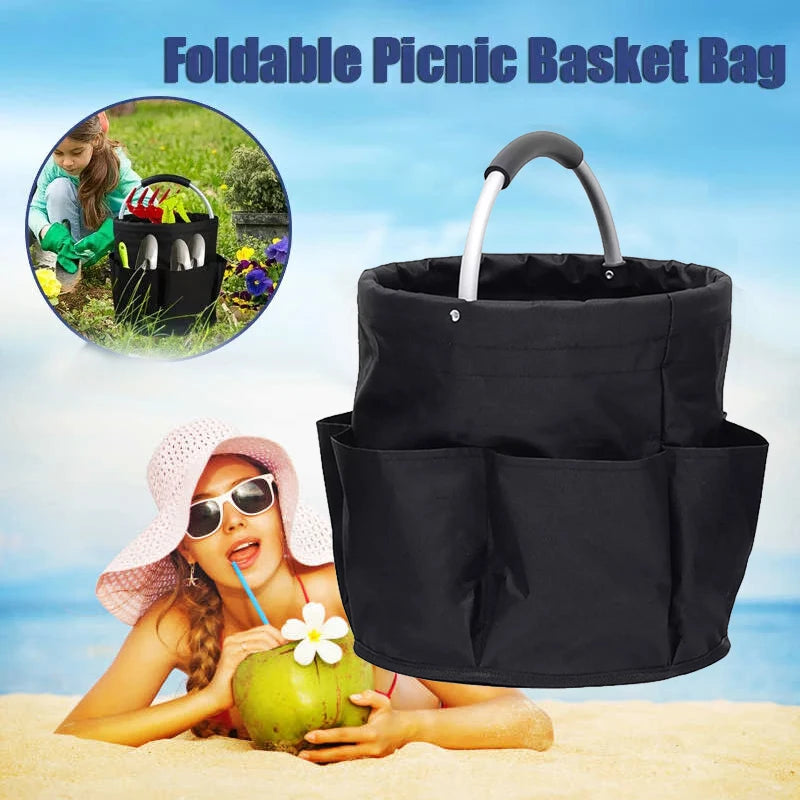 17L Folding Storage Tote – Large Collapsible Basket for Outdoor Cleaning