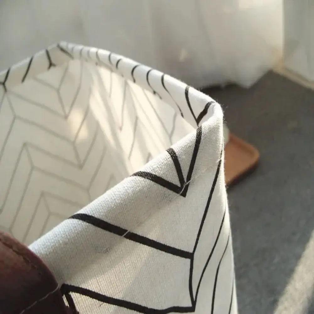 Foldable Cotton Linen Laundry Basket – Large Storage Bin for Home Organization