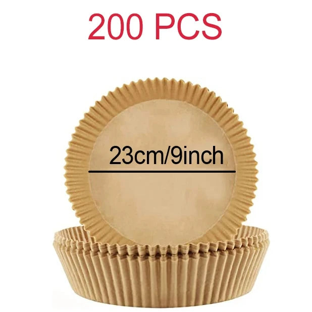 Disposable Air Fryer Parchment Liners – 9 Inch Nonstick Paper for Baking