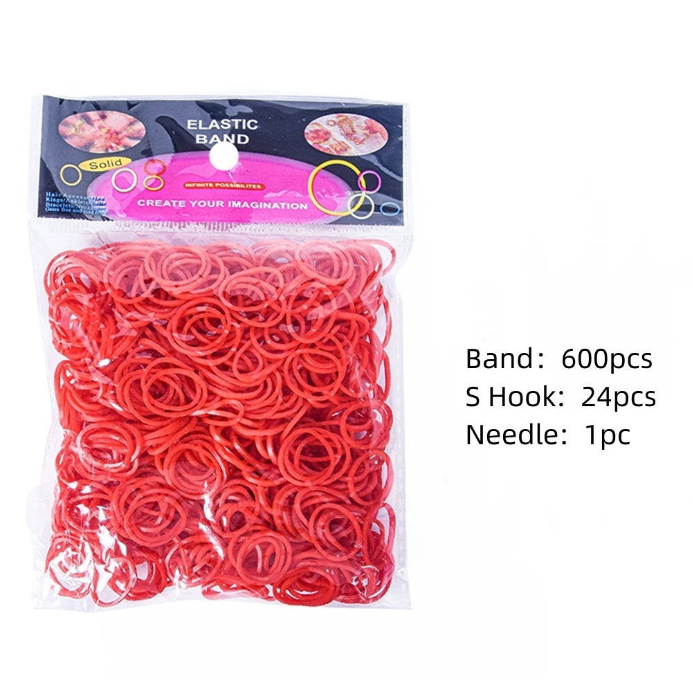 Elastic Loom Bands – Colorful DIY Jewelry Making Kit for Kids Crafts