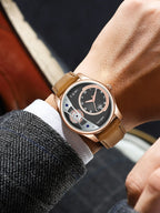 Minimalist Quartz Watch – Luxury Double Strap Set for Business Gift