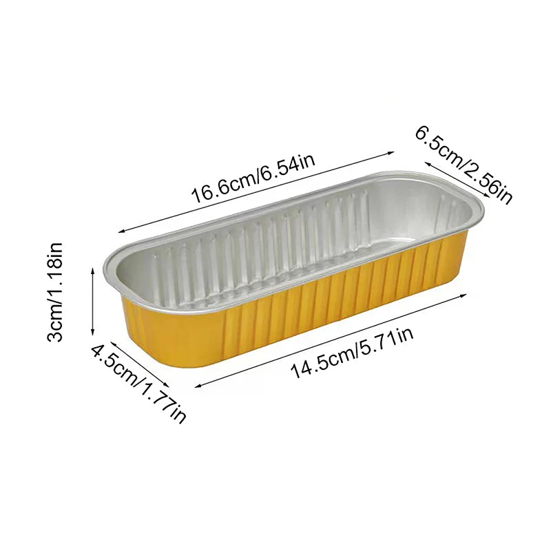 Aluminum Foil Mini Loaf Pans – 6.8oz Rectangular Containers for Home Baking