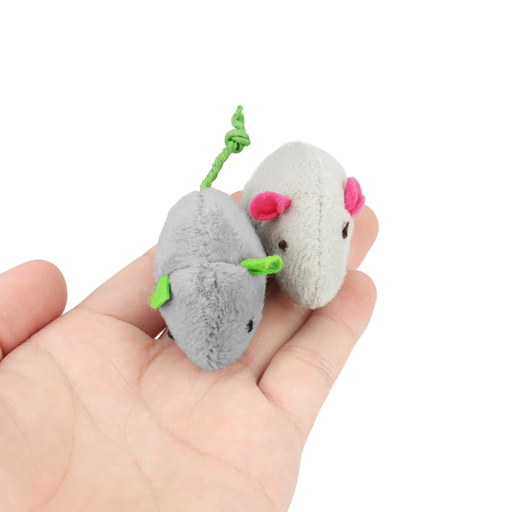 Plush Catnip Mice – Interactive Toy for Kitten Play and Exercise