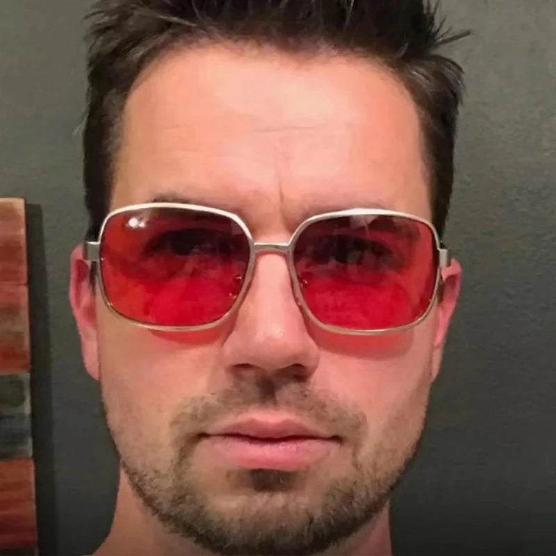 Tyler Durden Sunglasses – Red Lens Eyewear for Fight Club Cosplay