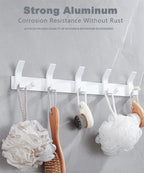 Wall Mounted Coat Rack – Matte Black Clothes Hook for Bathroom and Entryway