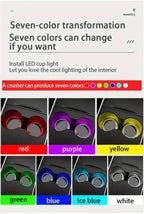 LED Car Cup Holder Coasters – Light Sensor Atmosphere Mats for Auto Interior