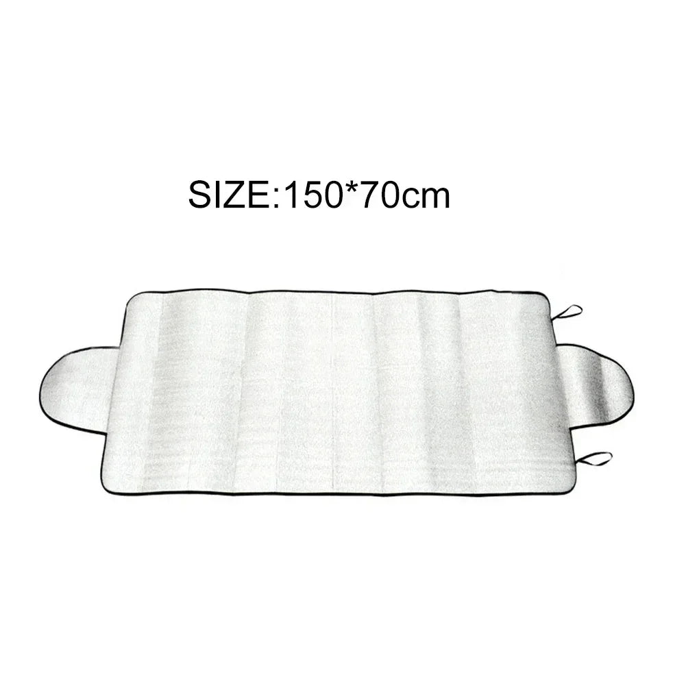 Universal Windshield Sunshade – 150x70cm Snow and Ice Cover for Winter Summer