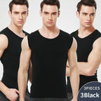 Cotton Sleeveless Compression Vest – Men's Athletic Shirt for Gym Fitness
