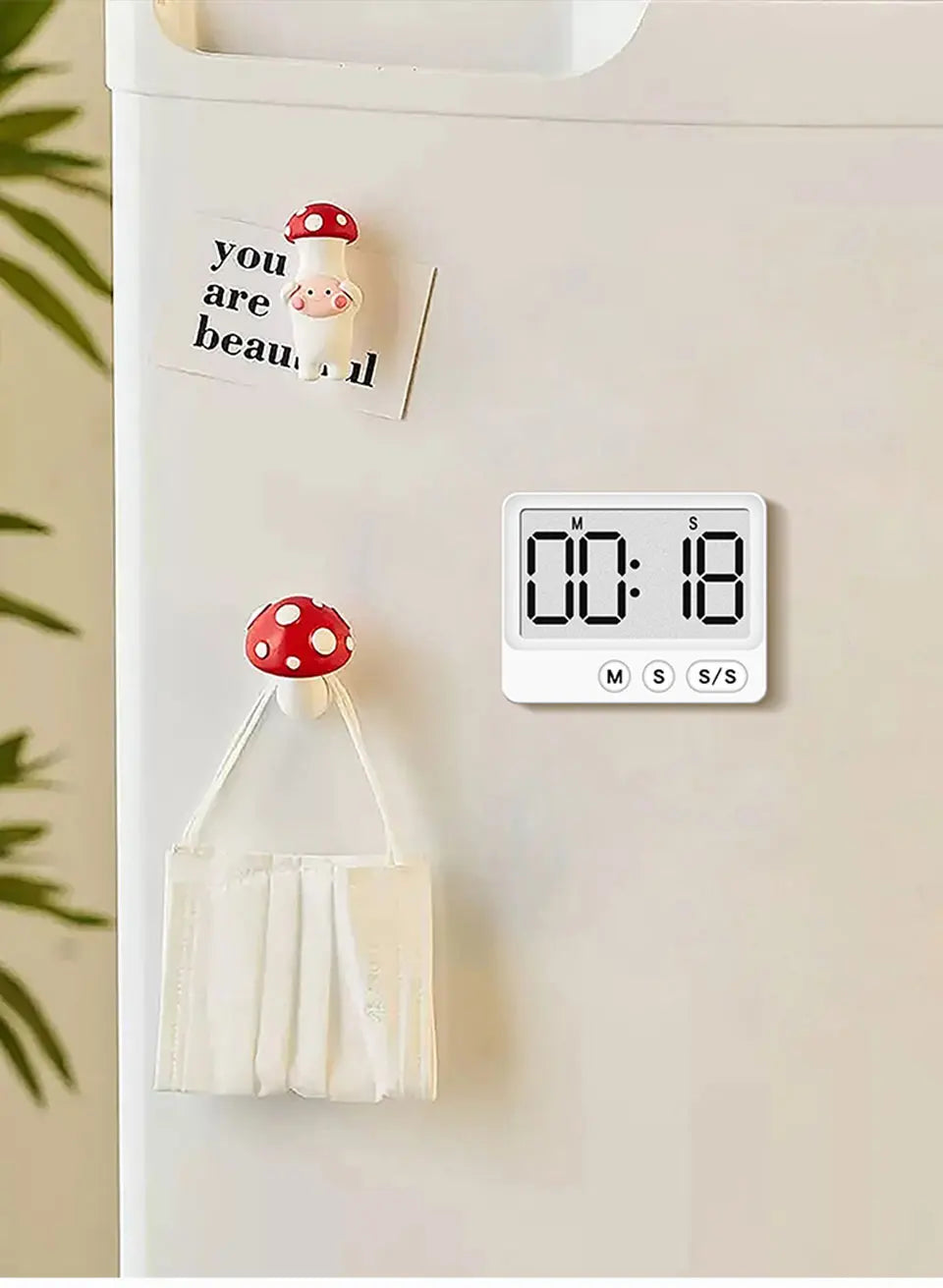 Digital Magnetic Countdown Timer – Large LCD Display for Kitchen and Study