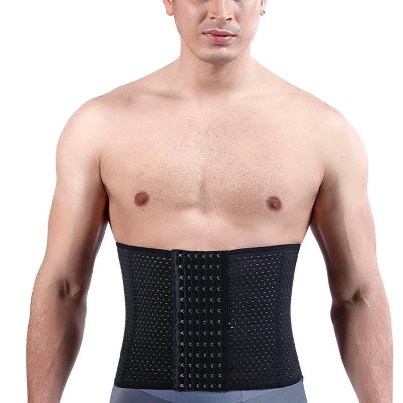 Men Slimming Waist Trainer Belt – Abdominal Compression for Fitness Workout