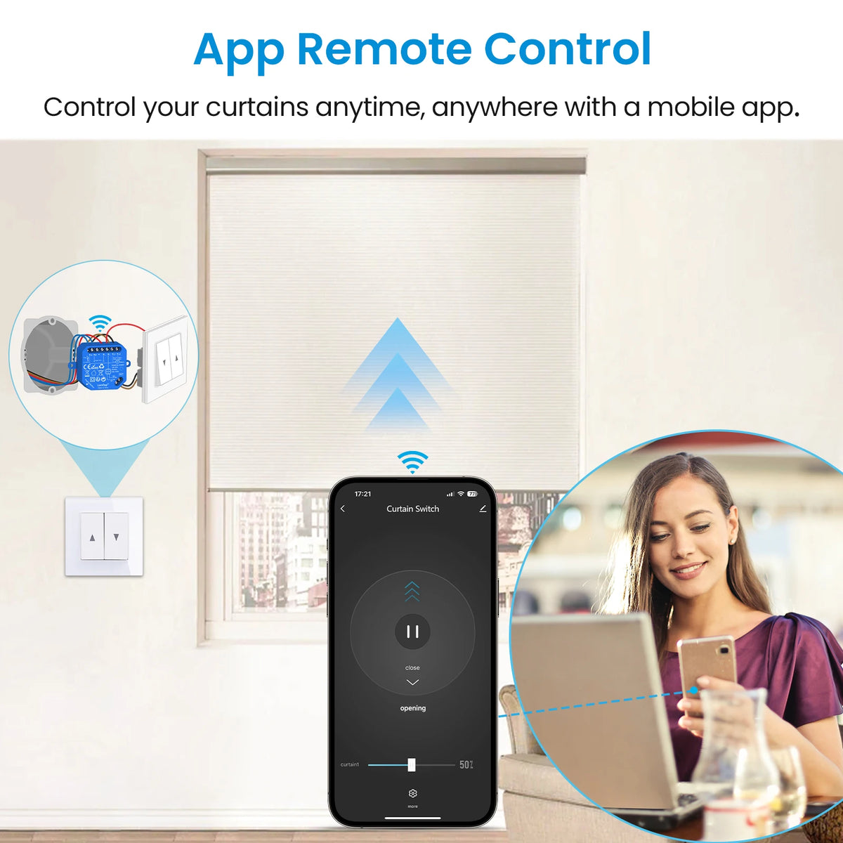 Smart Roller Shutter Switch – Voice Control for Automated Home Blinds