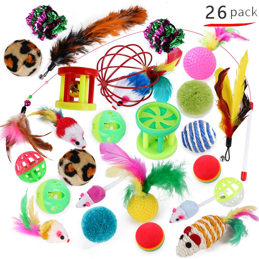 Interactive Cat Play Tunnel – Foldable Mouse and Fish Toy Set for Pets