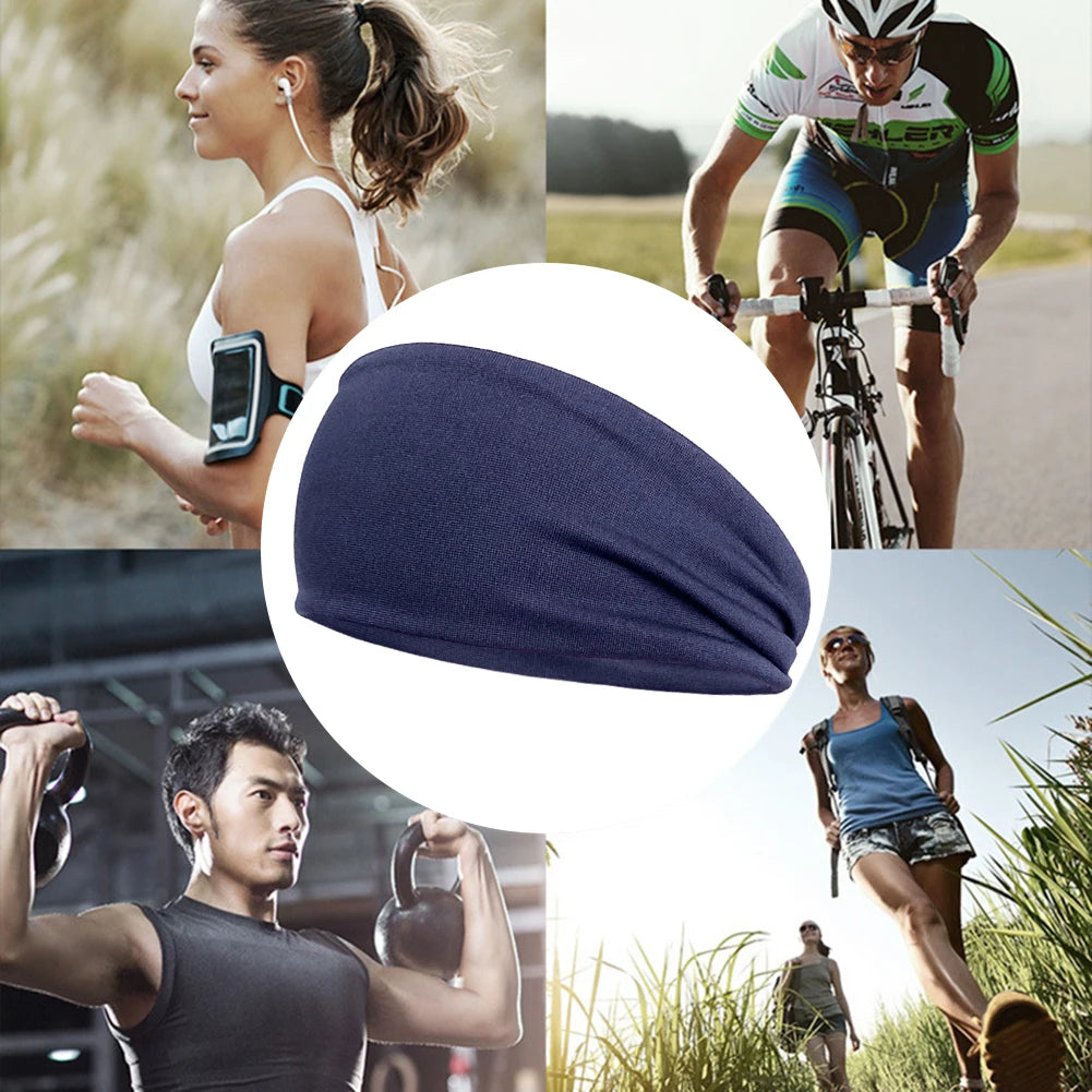 Quick-Dry Sports Sweatband – Elastic Fitness Headband for Running and Yoga