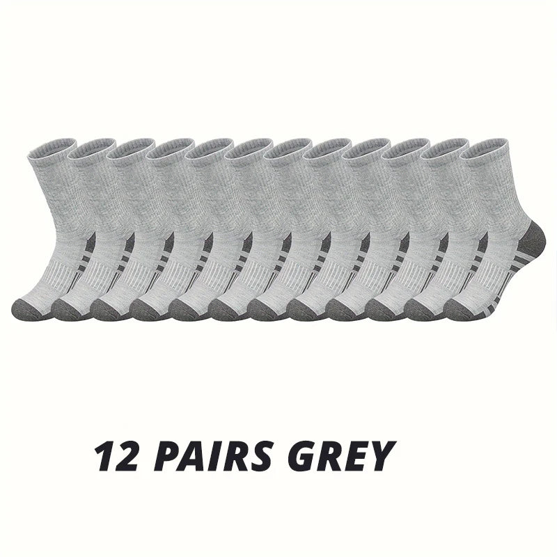 Athletic Football Socks – Soft Ground-Gripping Crew for Men's Gym Training