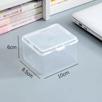 Transparent Plastic Storage Box – Desktop Organizer for Photocards and Stationery