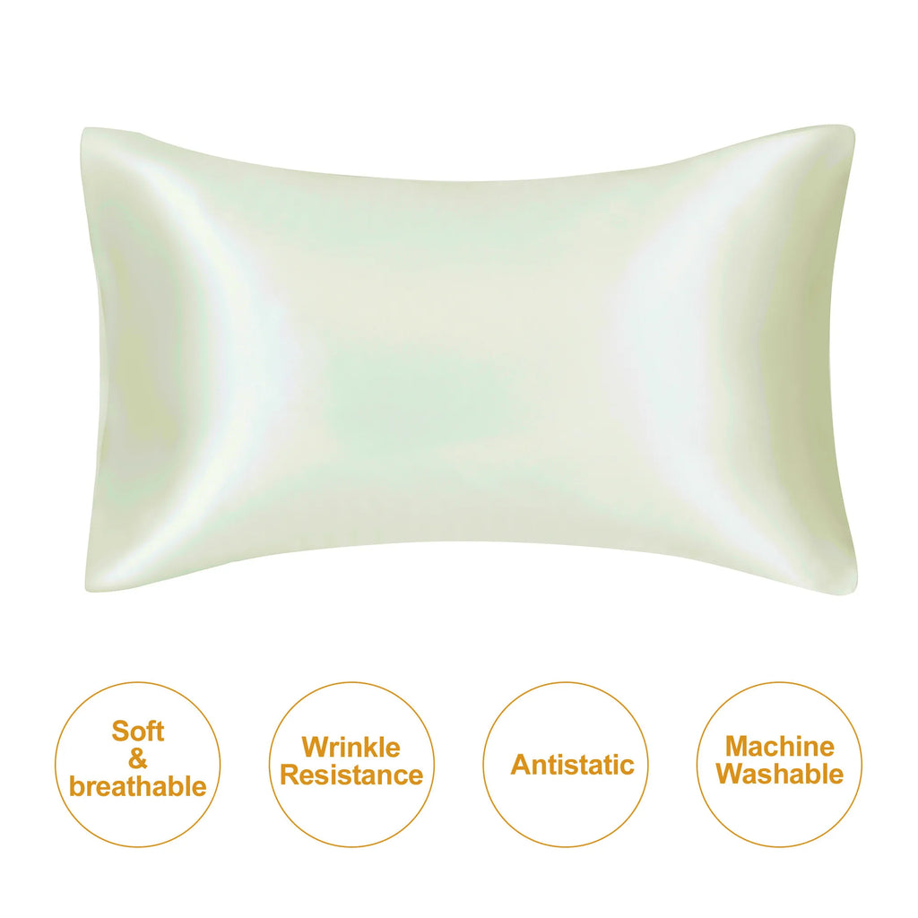 Mulberry Silk Pillowcase – Queen Standard Satin Sleep Case for Hair and Skin