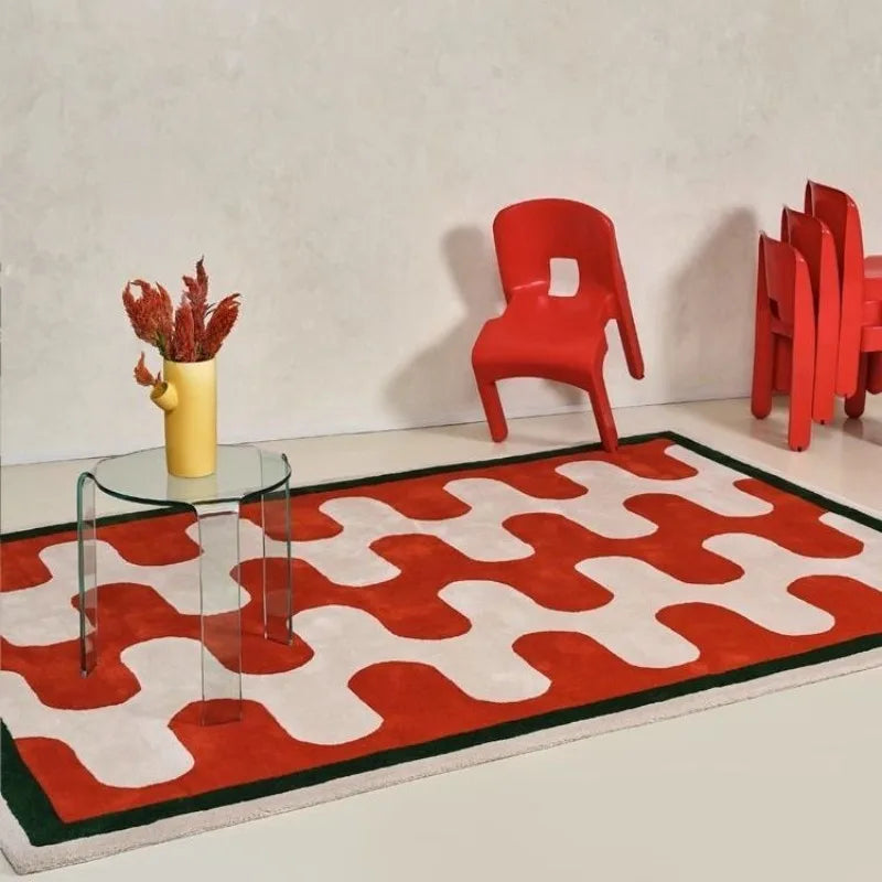 Modern Abstract Area Rug – Luxury Soft Floor Mat for Living Room Bedroom