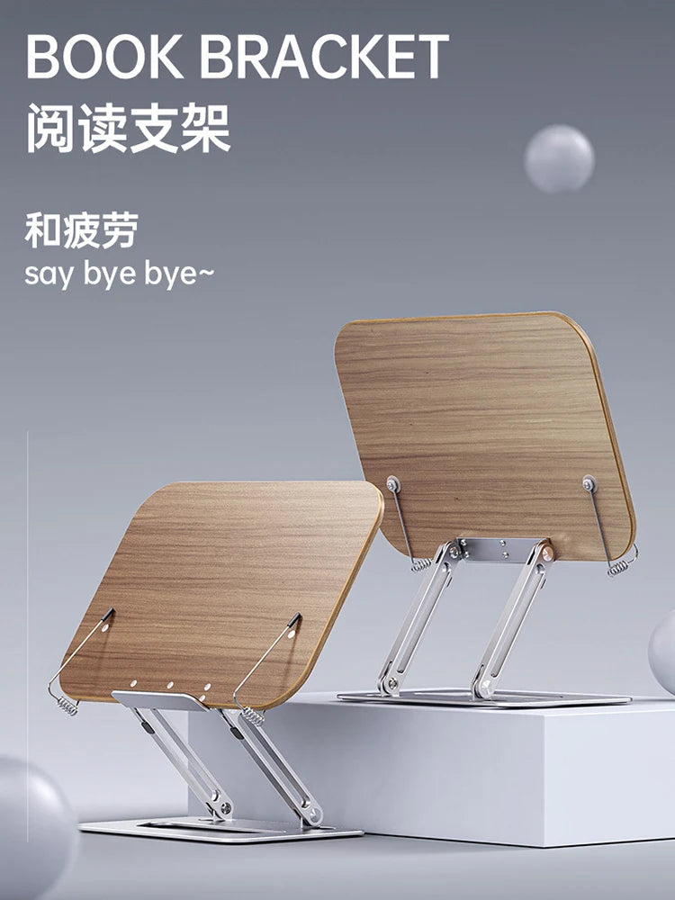 Aluminum Foldable Reading Stand – Adjustable Holder for Laptops and Books