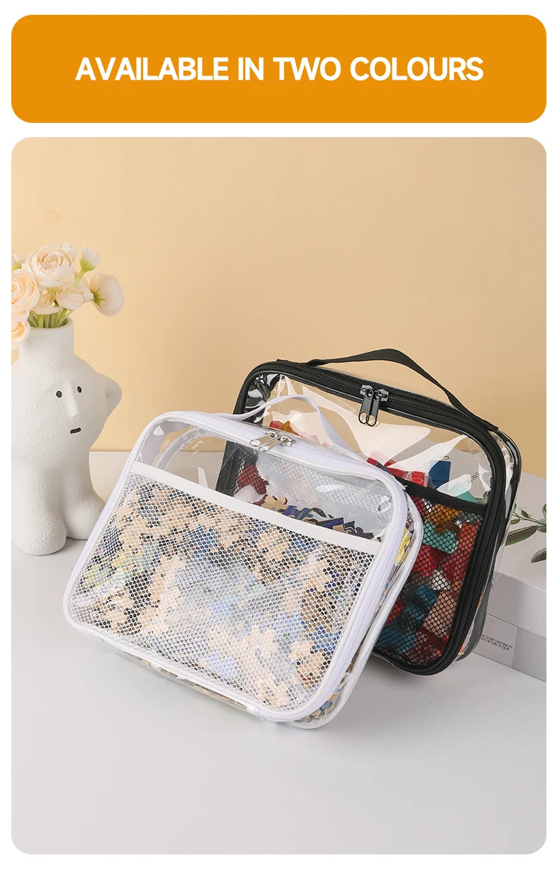 Transparent Toy Storage Bag – Large Capacity Organizer for Kids Block Toys