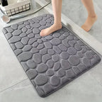 Cobblestone Bath Mat – Non-Slip Absorbent Floor Rug for Bathroom Decor