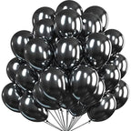 12-Inch Round Metallic Confetti Balloons – Latex Party Decor for Anniversaries
