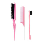 Professional Hair Styling Brush Set – Steel Needle Combs for Hair Grooming