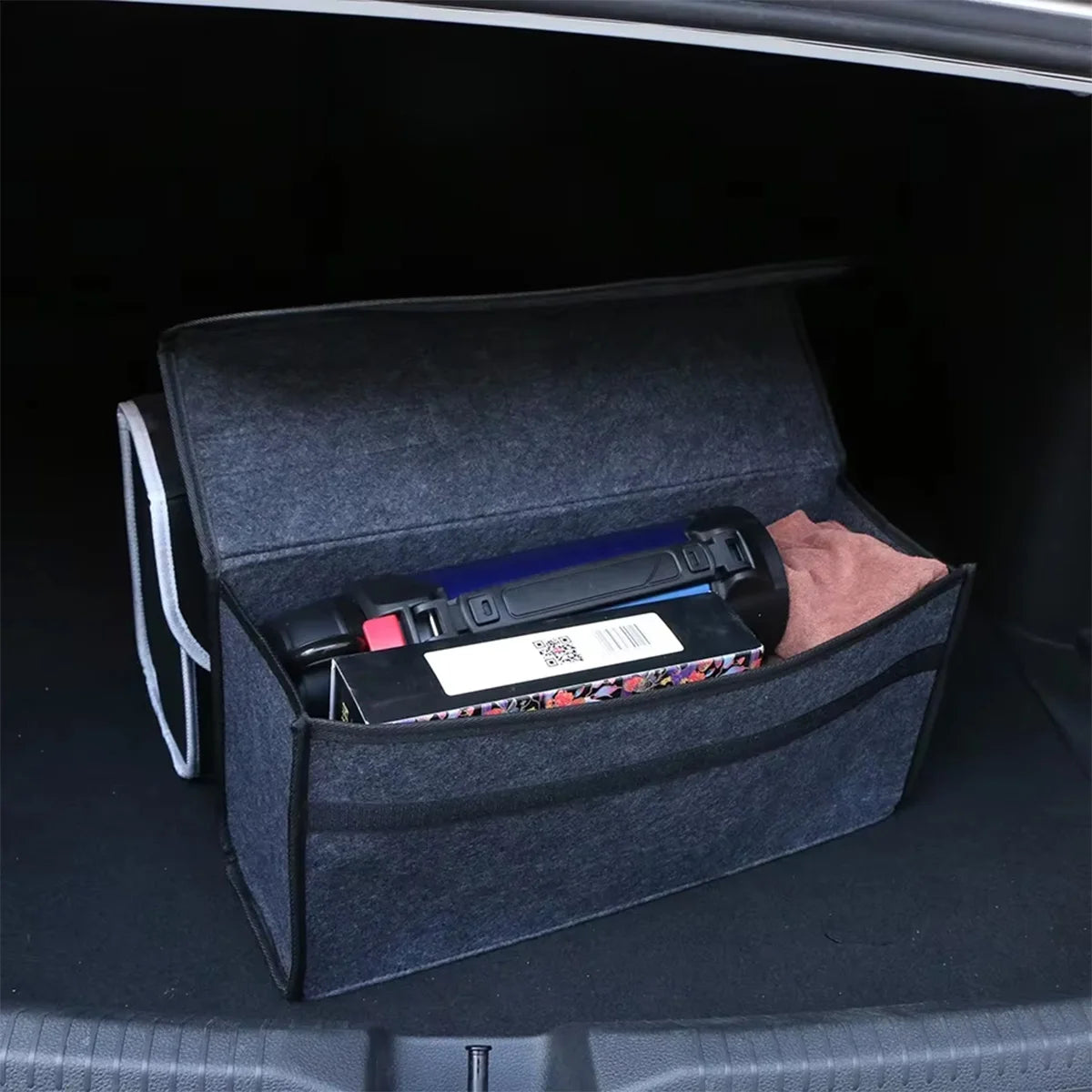 Enlarged Felt Car Storage Box – Thickened Organizer for Vehicle Essentials