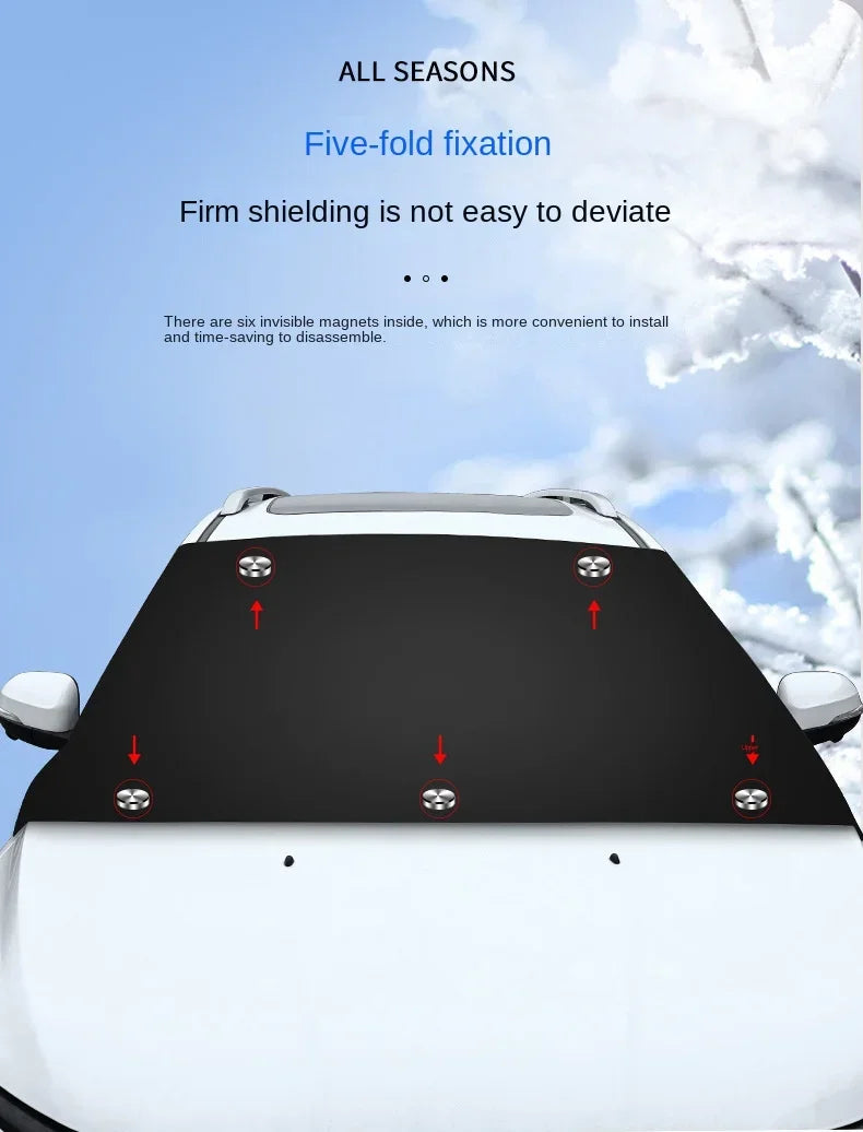 Magnetic Windshield Snow Cover – Insulated Frost Shield for Winter Car Care