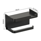 Wall Mounted Toilet Paper Holder – Plastic Storage Shelf for Bathroom