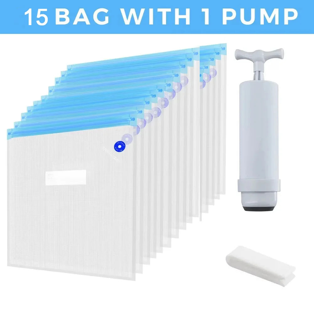 Reusable Vacuum Storage Bags – Airtight Food Sealers for Kitchen Organization